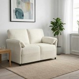 vidaXL Canapea cu 2 locuri Crem 138 x 83 x 95 cm Catifea 42033947