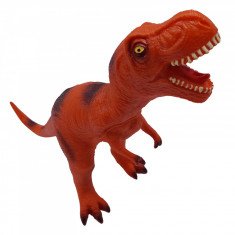 Figurina dinozaur T-Rex din cauciuc cu sunete, portocaliu, 46 cm foto