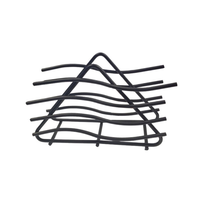 Suport din metal pentru servetele, negru mat, SM137B, 190 x 75 x 120 mm