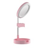 Lampa circulara portabila de masa elSales Wow Lights W-04 ,inaltime maxima 50 cm , 64 LED-uri , 3 moduri de