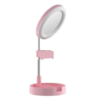 Lampa circulara portabila de masa elSales Wow Lights W-04 ,inaltime maxima 50 cm , 64 LED-uri , 3 moduri de foto