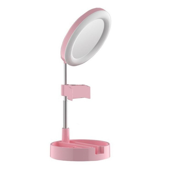 Lampa circulara portabila de masa elSales Wow Lights W-04 ,inaltime maxima 50 cm , 64 LED-uri , 3 moduri de