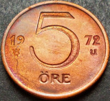 Moneda 5 ORE - SUEDIA, anul 1972 *cod 1684 A