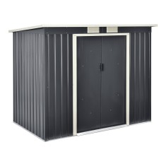 Magazie gradina ACMH-250X1 cu usi glisante 213 x 130 x 173 cm gri inchis [en.casa] HausGarden Leisure