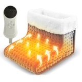 Incalzitor Electric pentru Picioare, 9 Trepte, Telecomanda, Cronometru, Protectie Supraincalzire, Moale, 28x28x24 cm, Gri