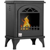 Semineu cu bioetanol metalic cu ardere de 3 ore cu rezervor de 1,5 l pentru incalzirea a 25 m&sup2;, 41x25x54cm, negru HOMCOM | Aosom RO