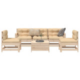 Set canapea de gradina, 6 piese, lemn masiv de pin GartenMobel Dekor, vidaXL