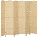 HOMCOM Paravan Decorativ Pliabil 6 Panouri 240x170 cm Negru Polipropilena Mobila