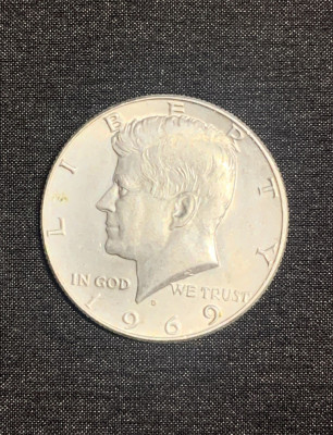 Moneda argint half dollar 1969D foto