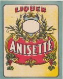 Eticheta Lichior Anisette - Fabrica de bauturi Simon Simeon Leib Majer Bistrita, perioada regalista, ND