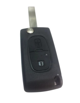 Carcasa cheie Peugeot briceag cu 2 butoane foto