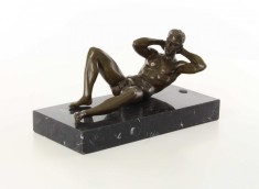Nud - statueta erotica din bronz pe soclu din marmura EC-19