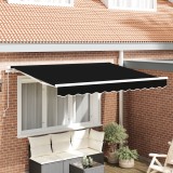 vidaXL Material de &icirc;nlocuire pentru marchiză pentru cadru de 3x2.5 m Negru