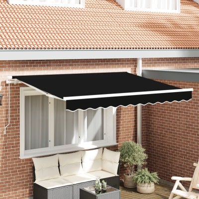 vidaXL Material de &amp;icirc;nlocuire pentru marchiză pentru cadru de 3x2.5 m Negru foto