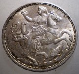 J.083 GRECIA PAUL I 20 DRACHMAI DRAHME 1960 ARGINT