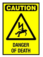 Sign danger of death foto