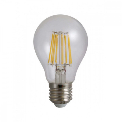 Bec cu filament LED A60, E27, 8W, 6500k foto