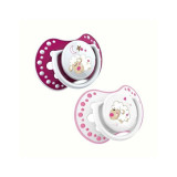 LOVI Suzeta Silicone Dynamic Night&amp;Day fata 22/809, Oita, 0-3 luni, 2 bucati