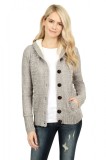 S715-18 Cardigan cu gluga si buzunare laterale