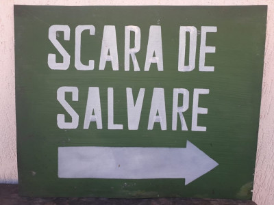 HST Tablă vopsită Scara de salvare Rom&amp;acirc;nia comunistă decor industrială foto