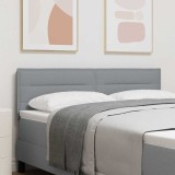 Tablă de Pat Design Linii Gri Deschis 80 cm din Țesătură