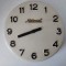 Ceas mecanic vintage de perete, National, nefunctional, decor / colectie, cu un singur manos, 28cm diametru