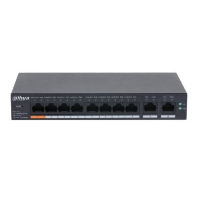 Switch POE Dahua 8+2 porturi, Poe 8xRJ45 10/100, Uplink 2x RJ45 10/100/1000, 60w Cloud Management- CS4010-8ET-60 SafetyGuard Surveillance foto