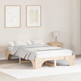 Rama de pat 135x190 cm din lemn masiv de pin