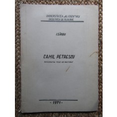 I SIRBU CAMIL PETRESCU REZUMATUL TEZEI DE DOCTORAT