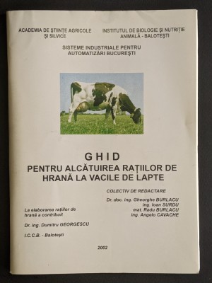 Ghid ALCATUIREA RATIILOR HRANA la VACILE de LAPTE 111pg Vaci Vaca Bovine Taurine foto