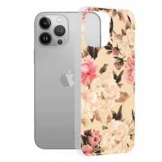 Husa pentru Apple iPhone 13 Pro Max, Techsuit, Marble, Bej foto