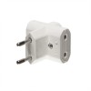 Triplu Stecher Euro 3 Posturi, Priza Multiplicatoare T, 250V, 16A, Plastic Ignifug