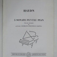 Haydn. Cinci sonate pentru pian - Georgescu Stefanescu Barnea