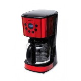 Cumpara ieftin Cafetiera digitala Heinner, 900 W, 1.5 l, timer, display LED, Rosu/Negru