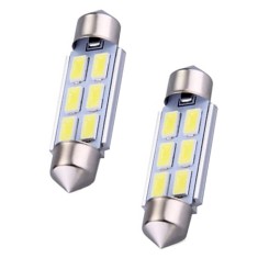 Set 2 x Becuri auto LED SMD, Canbus, 5W, lumina alba foto