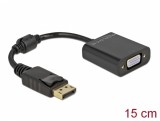 Adaptor Displayport la VGA 15 pini T-M negru, Delock 61006