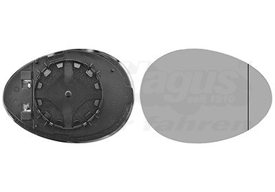 Geam oglinda exterioara cu suport fixare Mini Countryman (R60), 08.2010-; Paceman (R61), 03.2013-, partea Dreapta, incalzit; sticla asferica; geam cr