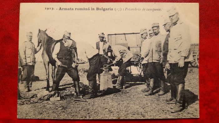 Armata romana in Bulgaria 1913 Potcovaria de campanie Col. CAMARA nec. FF RARA