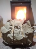 Rucsac militar din piele cu grilaj metalic