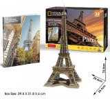 Puzzle 3D+brosura - 80 piese - Paris | CubicFun