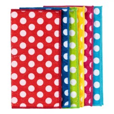 Lavete Microfibre, Model Cu Buline, Set 6 Buc, Multicolor, Dimensiuni 30x30cm