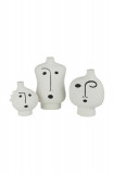 J-Line set de vaze decorative Face Abstract 3-pack