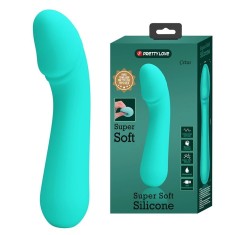 Vibrator Punctul G Cetus, 12 Moduri Vibratii, Sillicon, USB, Turcoaz, 15 cm