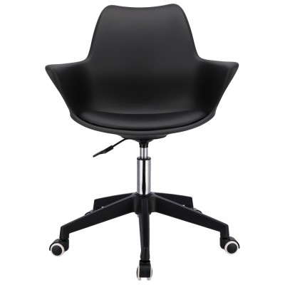 Scaun pivotant scandinav negru foto