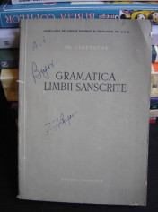 GRAMATICA LIMBII SANSCRITE - TH. SIMENSCHY foto