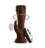 Vibrator Realist Vortex Turbo Rabbit FemmeFunn, Remote Control, 8 Moduri Vibratii, 1 Miscare Rotatie, Silicon Lichid, USB, Maro, 21 cm