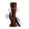 Vibrator Realist Vortex Turbo Rabbit FemmeFunn, Remote Control, 8 Moduri Vibratii, 1 Miscare Rotatie, Silicon Lichid, USB, Maro, 21 cm