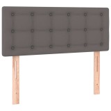 Cumpara ieftin Tablie de pat, gri, 90x5x78/88 cm, piele ecologica