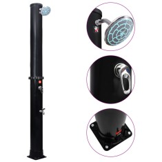 vidaXL Duș solar de exterior cu cap de duș și robinet, 40 L 92392