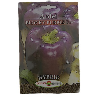Seminte ardei gras Blocky Purple F1 0,15 gr, Prima Sementi foto